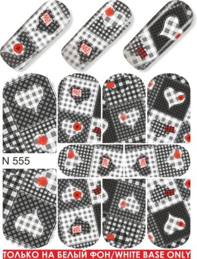 Лот: 6880025. Фото: 1. Слайдер-дизайн MILV N555. Украшения, дизайн ногтей