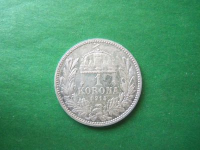 Лот: 18900044. Фото: 1. Венгрия 1 крона 1915 г. серебро... Европа