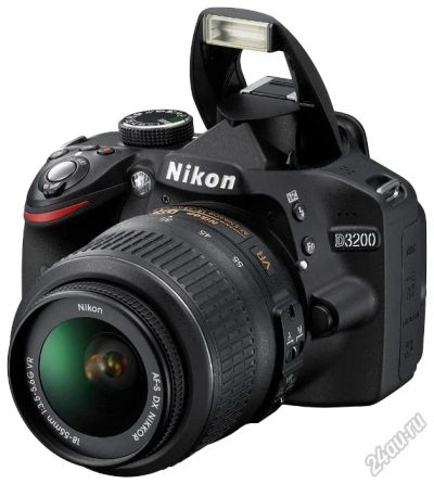 Лот: 6424335. Фото: 1. nikon d3200 18-55 в отличном состояние... Цифровые зеркальные
