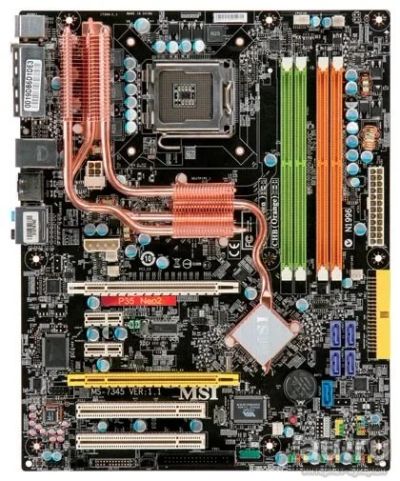 Лот: 18546924. Фото: 1. MSI P35 Neo2-FR + Intel c2d E4600. Материнские платы