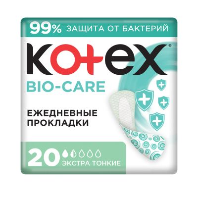 Лот: 24336317. Фото: 1. Котекс прокладки ежедневные Био-кэа... Лекарства