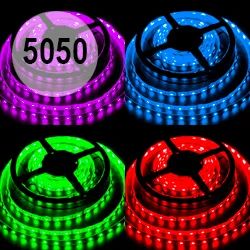 Лот: 6821538. Фото: 1. Светодиодная лента RGB, 60 диодов... Светодиоды