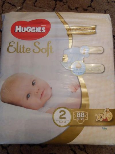 Лот: 10350597. Фото: 1. Подгузники Huggies Elite Soft... Детская гигиена