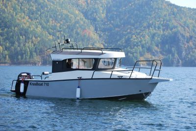 Лот: 16314252. Фото: 1. Катер KrasBoat 710 с мотором mercury... Лодки и катера