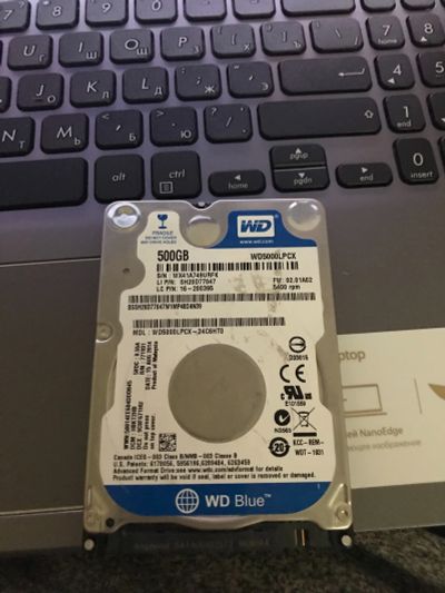 Лот: 17464945. Фото: 1. Жёсткий диск 500 Gb HDD 2.5 SATA... Жёсткие диски (HDD)