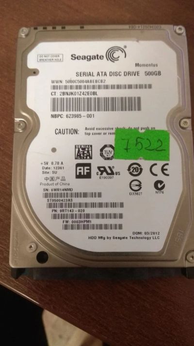 Лот: 18454463. Фото: 1. Жесткий Диск Seagate ST9500423AS... Жёсткие диски (HDD)