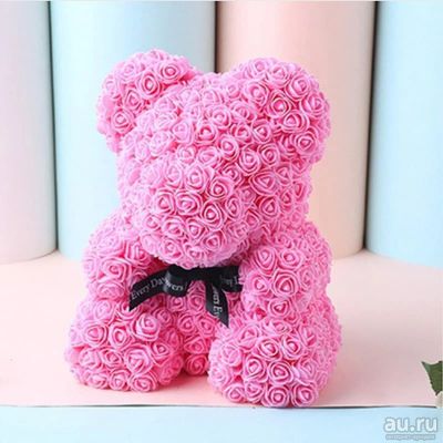 Лот: 12977051. Фото: 1. "Rose Teddy Bear"/ Мишка с белым... Подарки на 8 марта