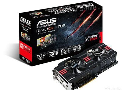 Лот: 7864580. Фото: 1. ASUS R9 280X 3Gb DDR5 (R9280X-DC2-3GD5-V2... Видеокарты