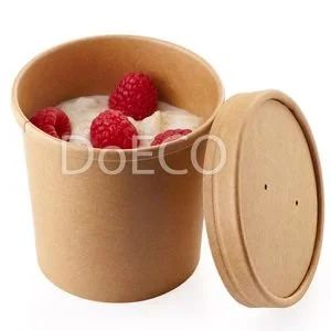 Лот: 13379807. Фото: 1. Контейнер суповой, крафт eco soup... Пищевое
