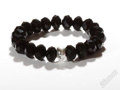 Лот: 2002673. Фото: 1. Браслет Thomas Sabo черный кристалл. Браслеты