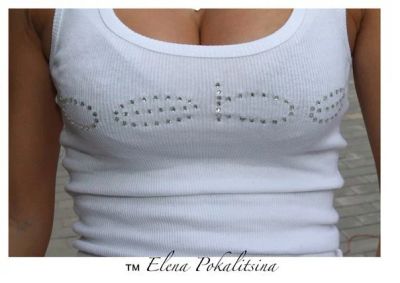 Лот: 2979329. Фото: 1. Майка с камнями BEBE. Футболки, топы и майки