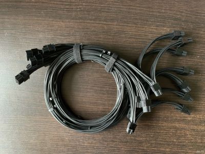 Лот: 18188012. Фото: 1. 65+10см кабель Seasonic PCIe 2x... Шлейфы, кабели, переходники