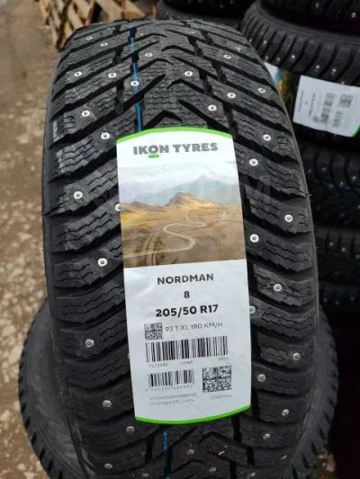 Лот: 24008565. Фото: 1. Зимняя резина 205/50 R-17 "Ikon... Шины