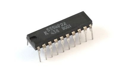 Лот: 11674070. Фото: 1. К555ИР22 ( импортный аналог 74HC374... Микросхемы