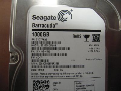 Лот: 10439525. Фото: 1. Жесткий диск HDD 1TB 1000gb Seagate... Жёсткие диски (HDD)