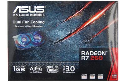 Лот: 5022345. Фото: 1. Asus Radeon R7 260 1GB. Видеокарты