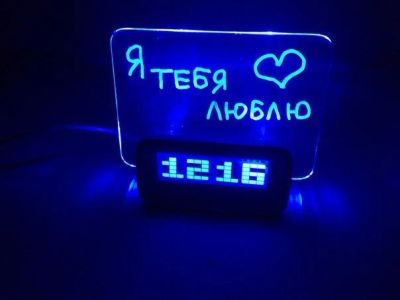 Лот: 10884799. Фото: 1. Креативный подарок LED Часы-Будильник... Оригинальные наручные часы