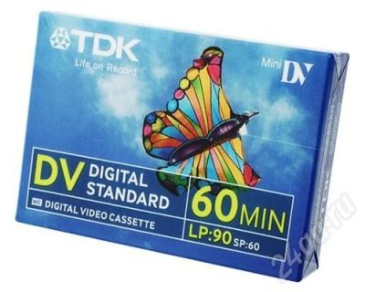 Лот: 719877. Фото: 1. Кассета miniDV TDK DVM60 2 ШТ. Фотохимия