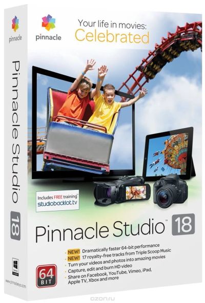 Лот: 11884398. Фото: 1. Pinnacle Studio 18 профессиональный... Звук, фото, видео