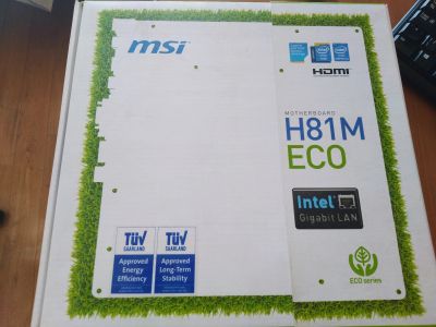 Лот: 13939287. Фото: 1. материнская плата MSI H81M ECO. Материнские платы
