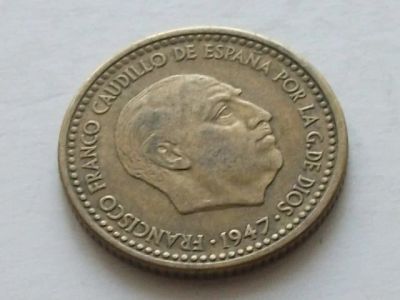Лот: 9890201. Фото: 1. Монета 1 песета одна Испания 1947... Европа