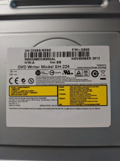 Лот: 11927236. Фото: 1. Samsung DVD-привод модель SH-224... Приводы CD, DVD, BR, FDD