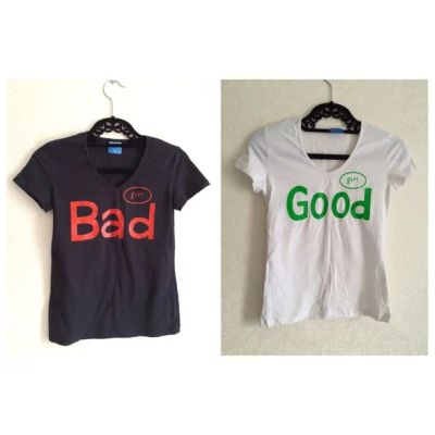 Лот: 8196121. Фото: 1. Две футболки Bad\good girl. Футболки, топы и майки