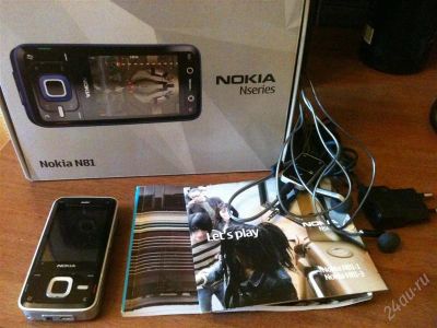 Лот: 1649237. Фото: 1. Nokia N81 + беспроводная гарнитура... Кнопочные мобильные телефоны