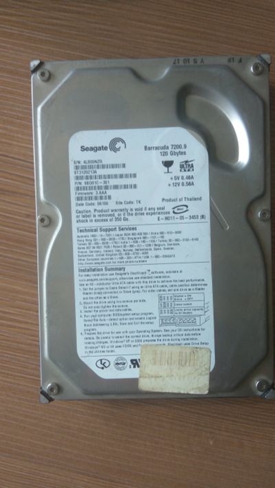 Лот: 11783366. Фото: 1. Seagate Barracuda 7200.9 120 Гб... Жёсткие диски (HDD)