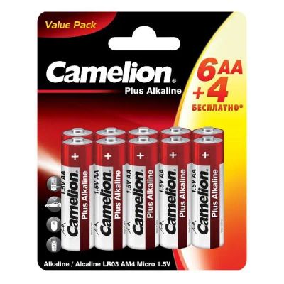 Лот: 25051034. Фото: 1. Батарейки Camelion Plus Alkaline... Батарейки, аккумуляторы, элементы питания