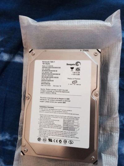 Лот: 6981944. Фото: 1. Seagate ST3160023AS. Жёсткие диски (HDD)