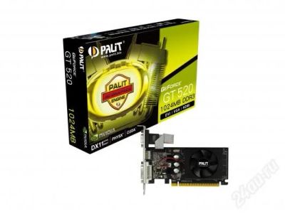 Лот: 2329481. Фото: 1. Видеокарта Palit GT520 1Gb. Видеокарты