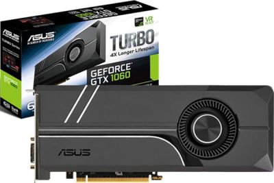 Лот: 18452303. Фото: 1. Видеокарта GTX1060 6GB Asus Turbo. Видеокарты