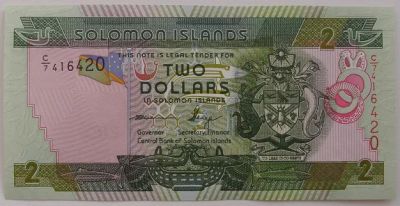 Лот: 11110400. Фото: 1. Соломоновы острова 2 доллара 2011... Австралия и Океания