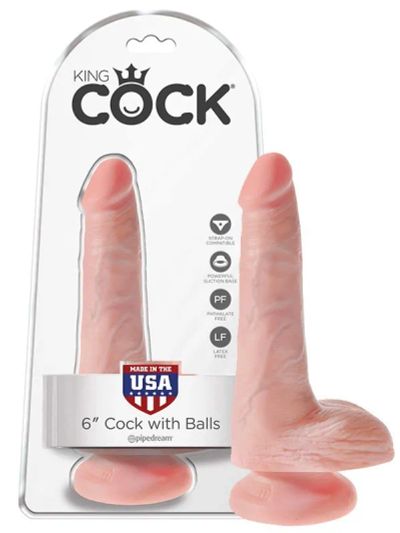 Лот: 22062943. Фото: 1. Реалистик с мошонкой King Cock... Имитаторы
