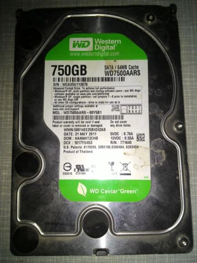 Лот: 10745721. Фото: 1. Western Digital WD7500AARS. Жёсткие диски (HDD)