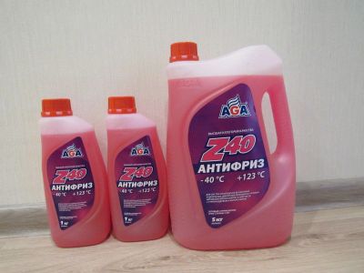 Лот: 7985846. Фото: 1. Антифриз AGA G12+ Z40 Красный... Масла, жидкости