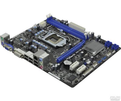 Лот: 6554808. Фото: 1. Материнская плата ASRock H61M-GS... Материнские платы