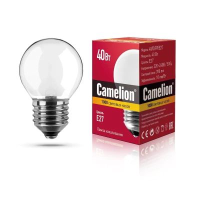 Лот: 16622031. Фото: 1. Camelion 40/D/FR 40W E27 {мат... Лампочки