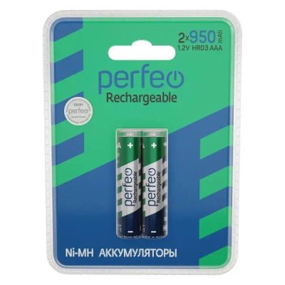 Лот: 24481589. Фото: 1. Аккумуляторы Perfeo AAA, 950 мАч... Батарейки, аккумуляторы, элементы питания