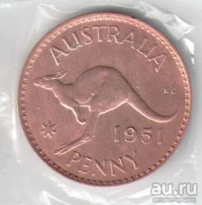 Лот: 13058293. Фото: 1. Кенгуру 1 пенни 1951 год, Австралия... Австралия и Океания