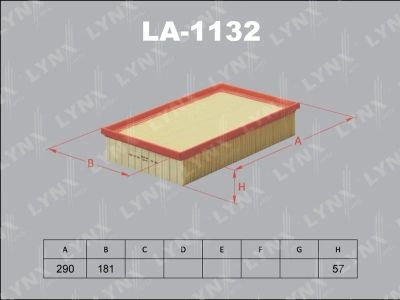 Лот: 13356942. Фото: 1. Lynx LA-1132 Воздушный фильтр. Расходные материалы