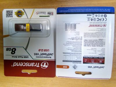 Лот: 7622727. Фото: 1. USB Transcend Jetflash V85 8Гб... USB-флеш карты