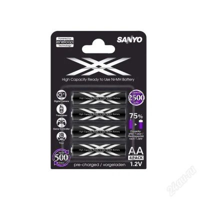 Лот: 2811681. Фото: 1. Аккумулятор Sanyo Eneloop XX 2500... Батарейки, аккумуляторы, элементы питания