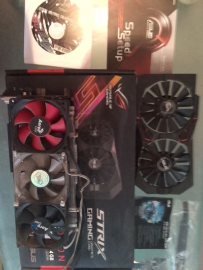 Лот: 21392528. Фото: 1. Rx470 4gb с кастомным охлаждением. Видеокарты
