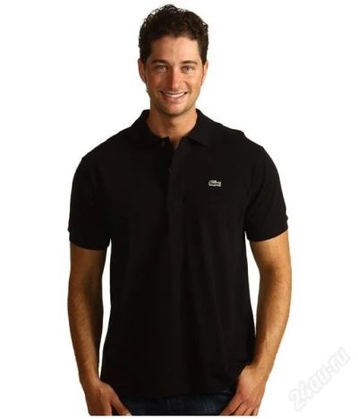 Лот: 2245815. Фото: 1. Рубашка поло lacoste черного цвета. Другое (спортивная одежда)