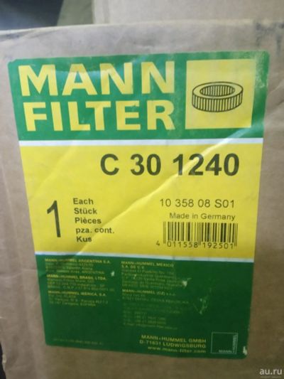Лот: 13390891. Фото: 1. Mann-Filter C 30 1240 (Scania... Расходные материалы