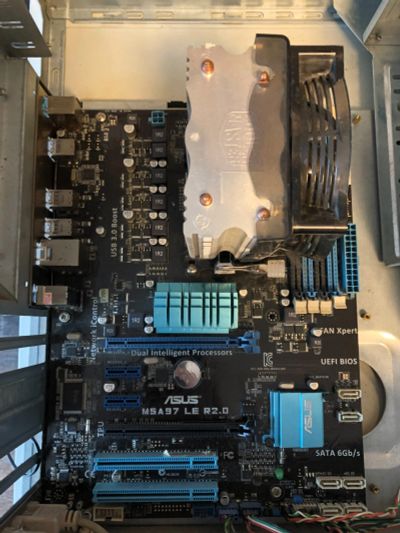 Лот: 25671512. Фото: 1. Asus M5A97 LE R2.0+FX8300+Patriot... Материнские платы