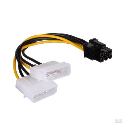 Лот: 10142571. Фото: 1. Кабель 2x Molex - 6 pin 0.1м Gembird... Шлейфы, кабели, переходники