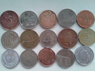 Лот: 14388930. Фото: 1. Набор монет экзотических стран... Наборы монет